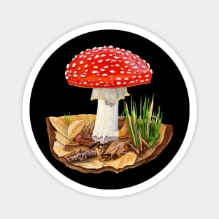 MUSHROOM ART SERIES: Fly Agaric (Amanita muscaria) Magnet